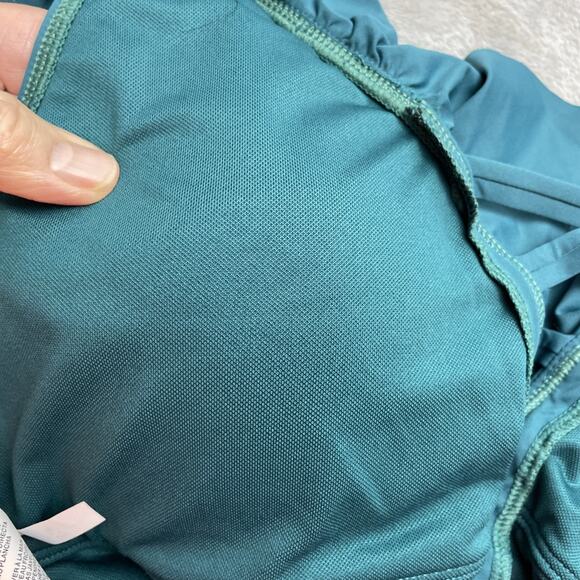 Bleu Rod Beattie One Piece Swimsuit Womens 12 Teal Plunge Ruffle Ladder Detail - Picture 9 of 12